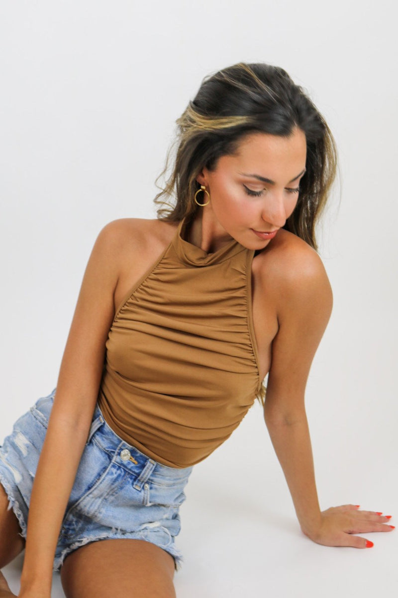 Cool Girl Halter Top | Cocoa