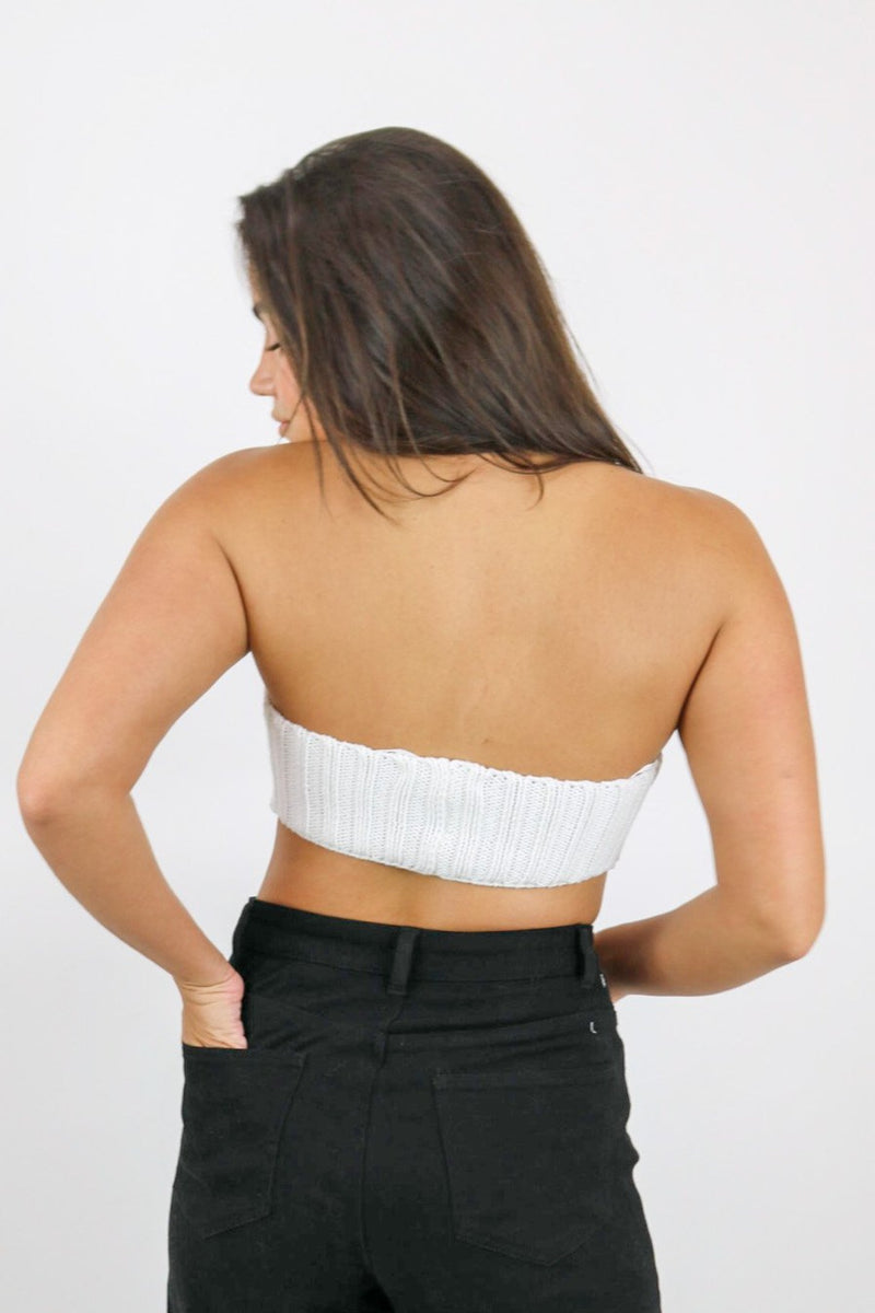 Day To Night Strapless Top | White