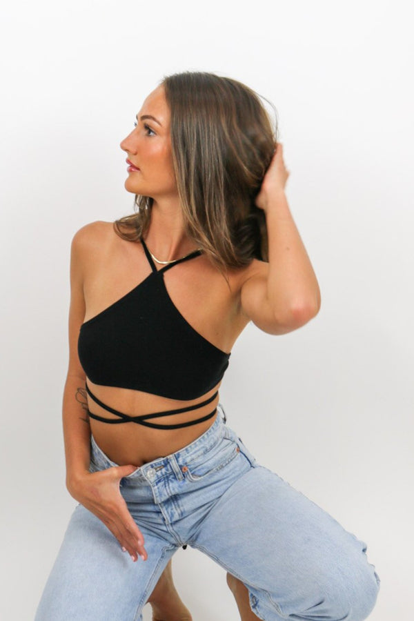 Easy Going Strap Top | Black