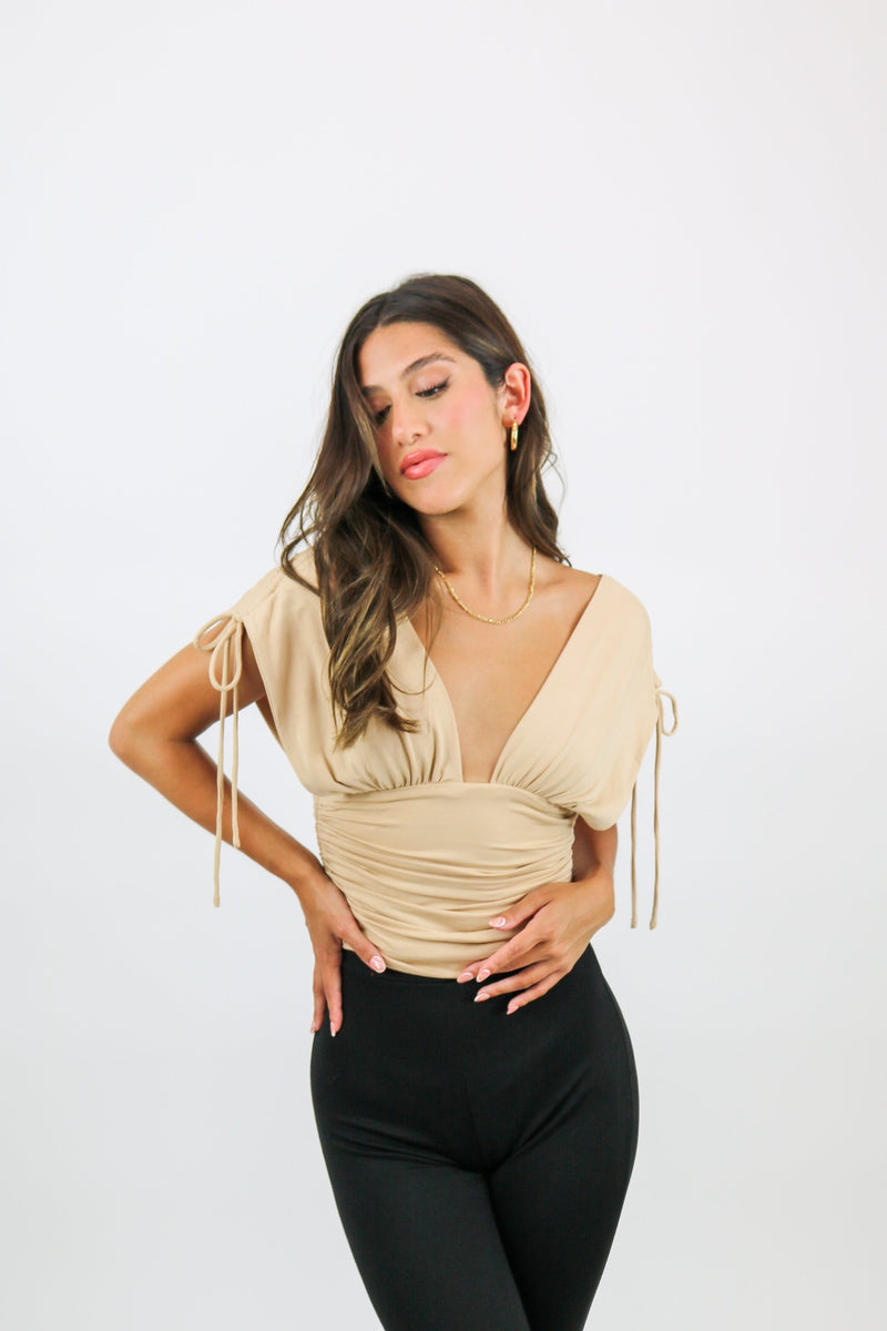 Jamie Knit Top | Nude