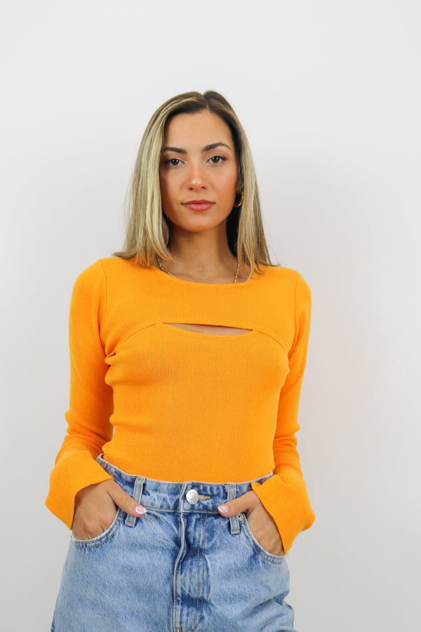 Camari Knit Top | Orange