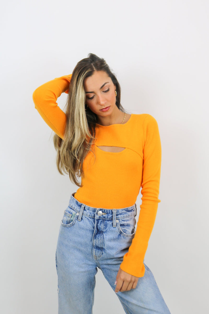 Camari Knit Top | Orange