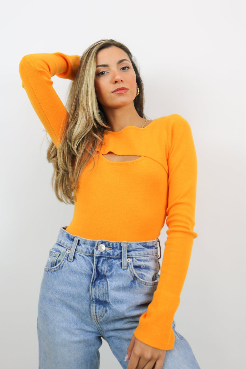 Camari Knit Top | Orange