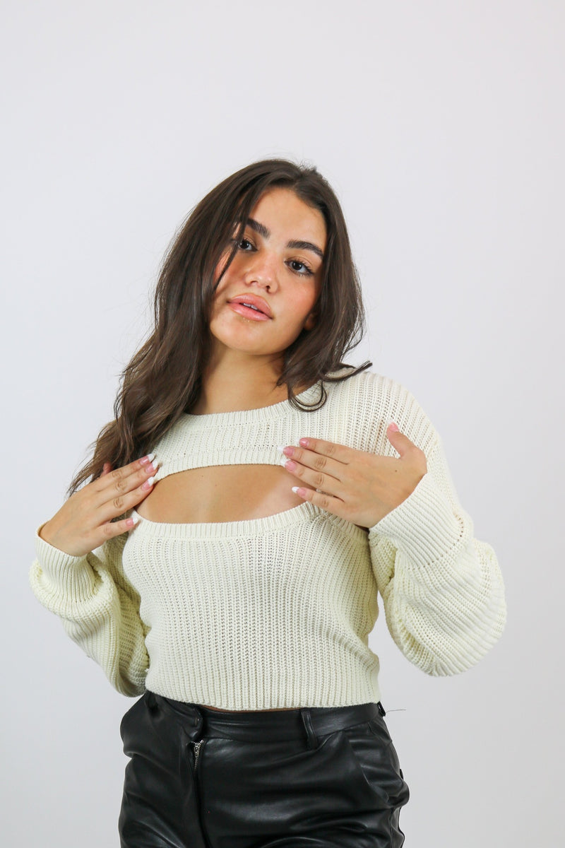 Grace Cami Sweater Set | White