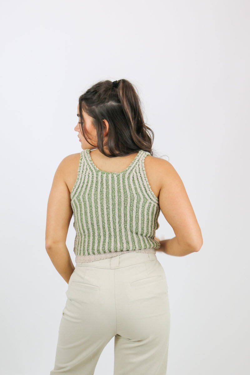 Kimberly Sweater Tank | Taupe|Olive