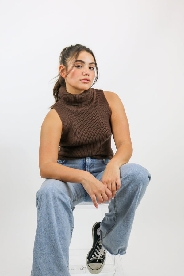 Wes Knit Top | Brown