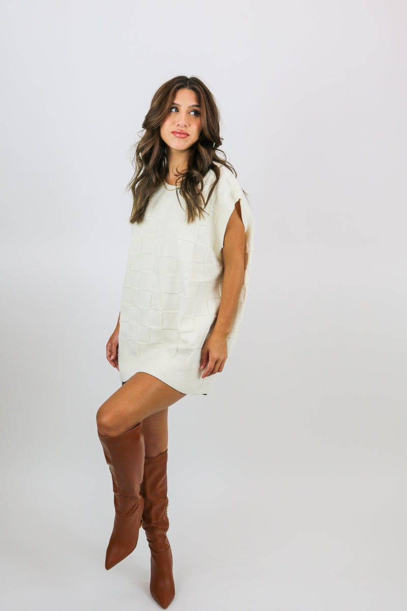 Paris Oversized Boxy Vest | Ivory