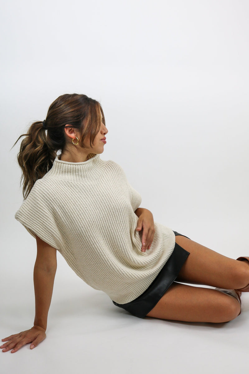 Maggie Turtle Neck Sweater | Cream