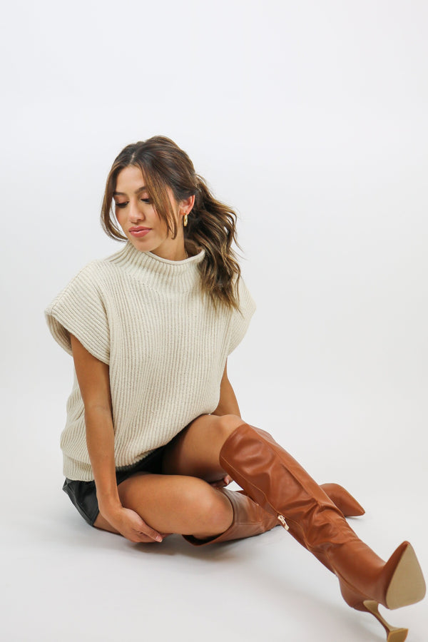 Maggie Turtle Neck Sweater | Cream