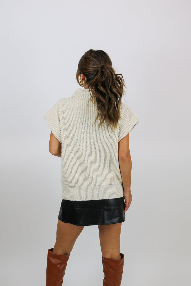 Maggie Turtle Neck Sweater | Cream