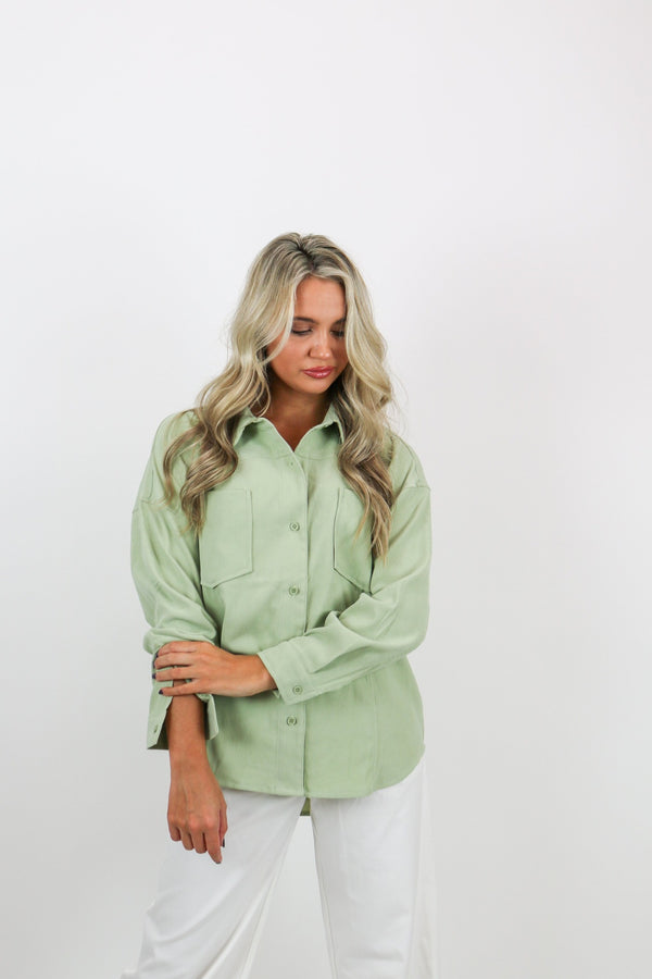 Hailee Oversized Jacket | Light Green