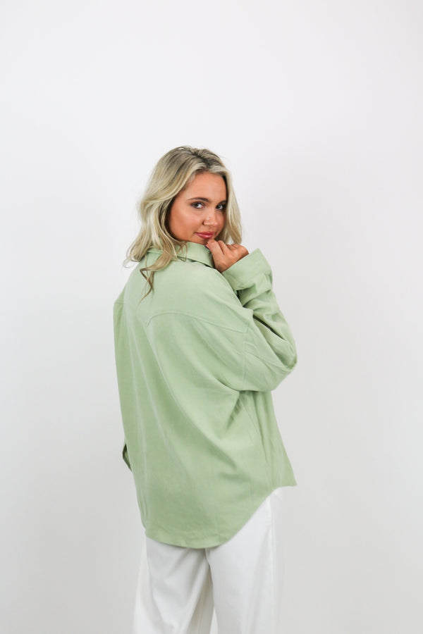 Hailee Oversized Jacket | Light Green