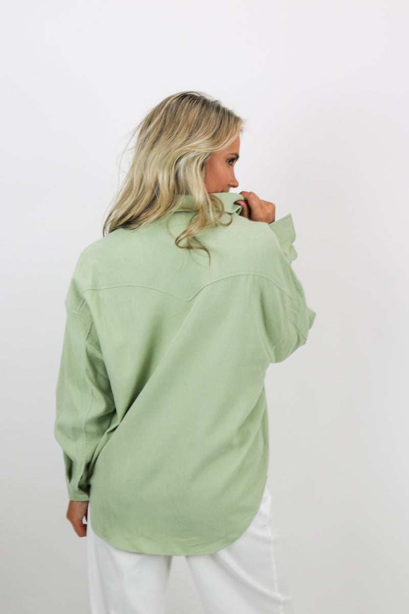 Hailee Oversized Jacket | Light Green