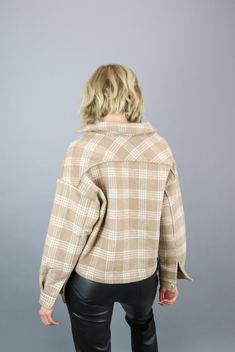 Stella Plaid Jacket | Camel