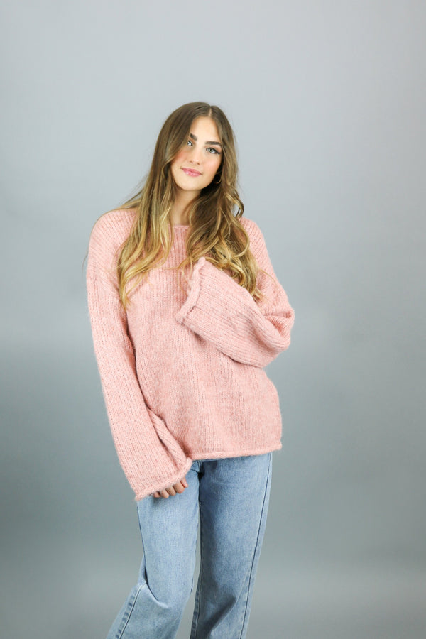 Amelia Knitted Sweater | Pink