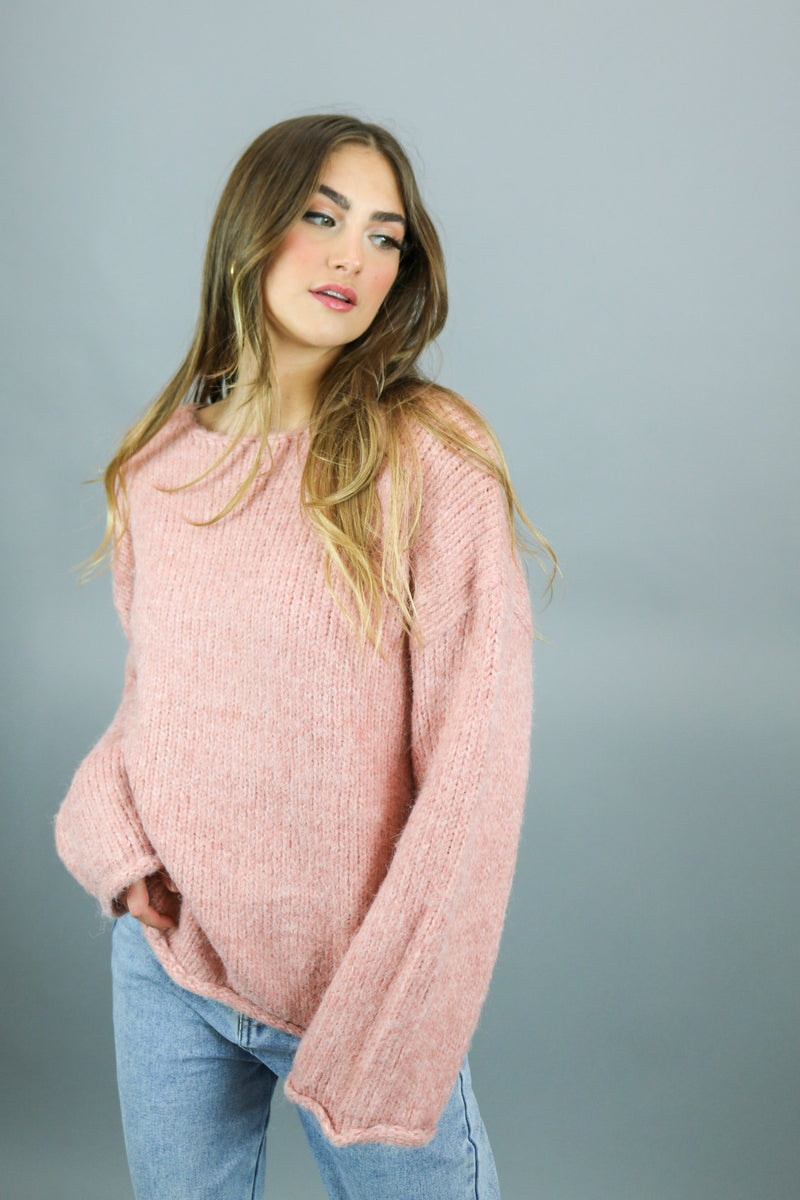 Amelia Knitted Sweater | Pink