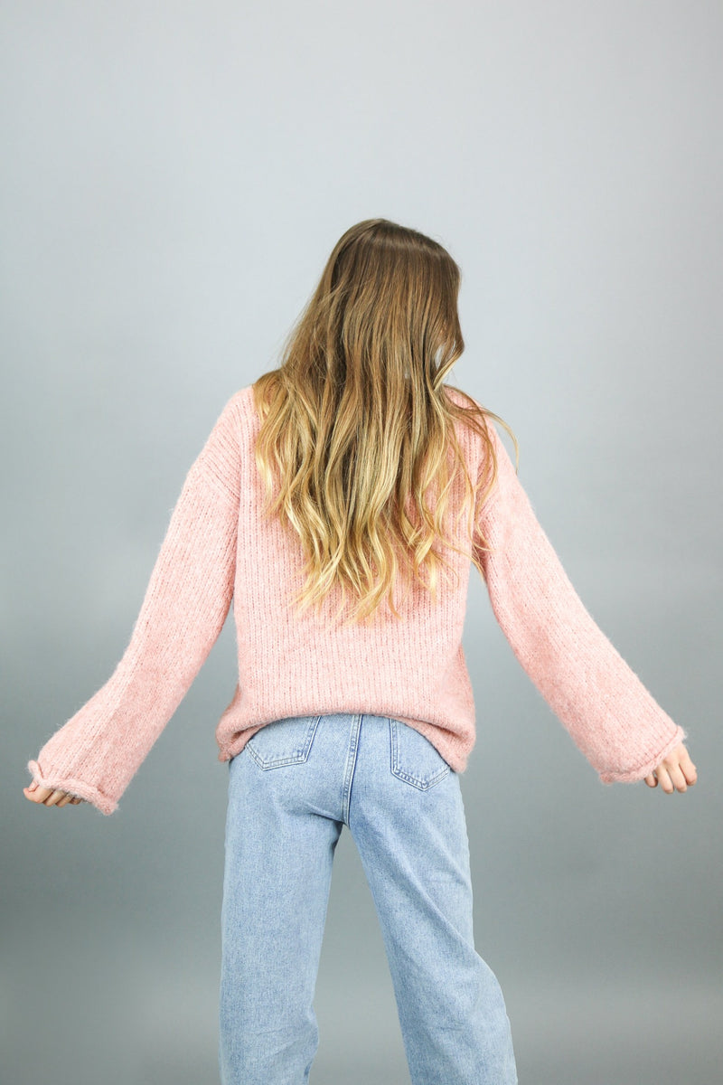 Amelia Knitted Sweater | Pink