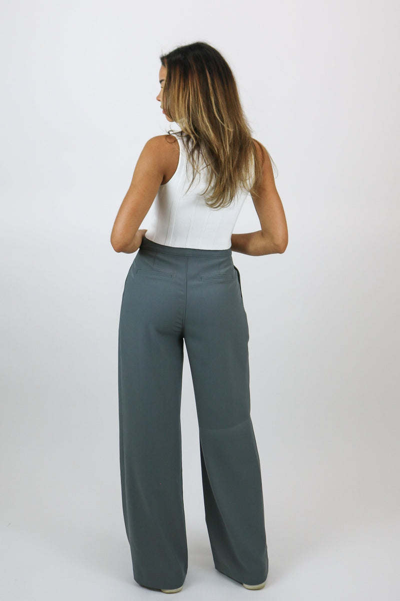 Stormy Straight Leg Trouser | Cool Grey