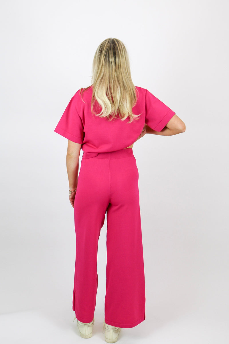 Margo Lounge Knit Pants | Magenta