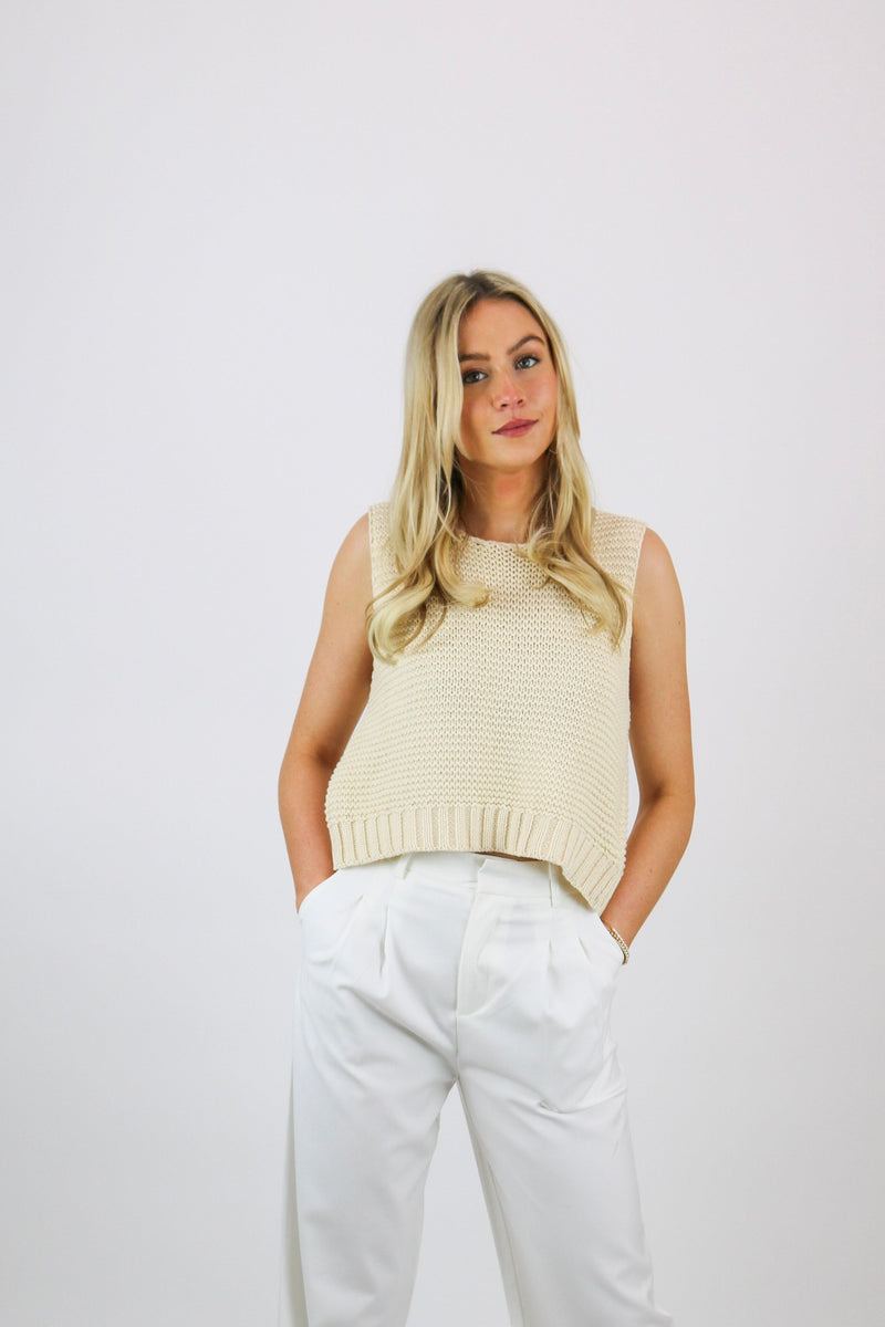 Yulia Knit Top | Cream