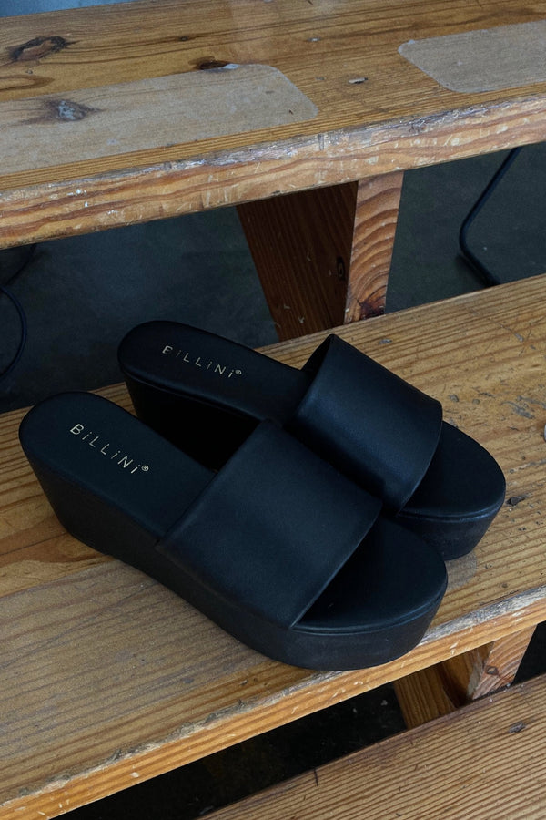 Fliss Platform Sandal | Black | Billini