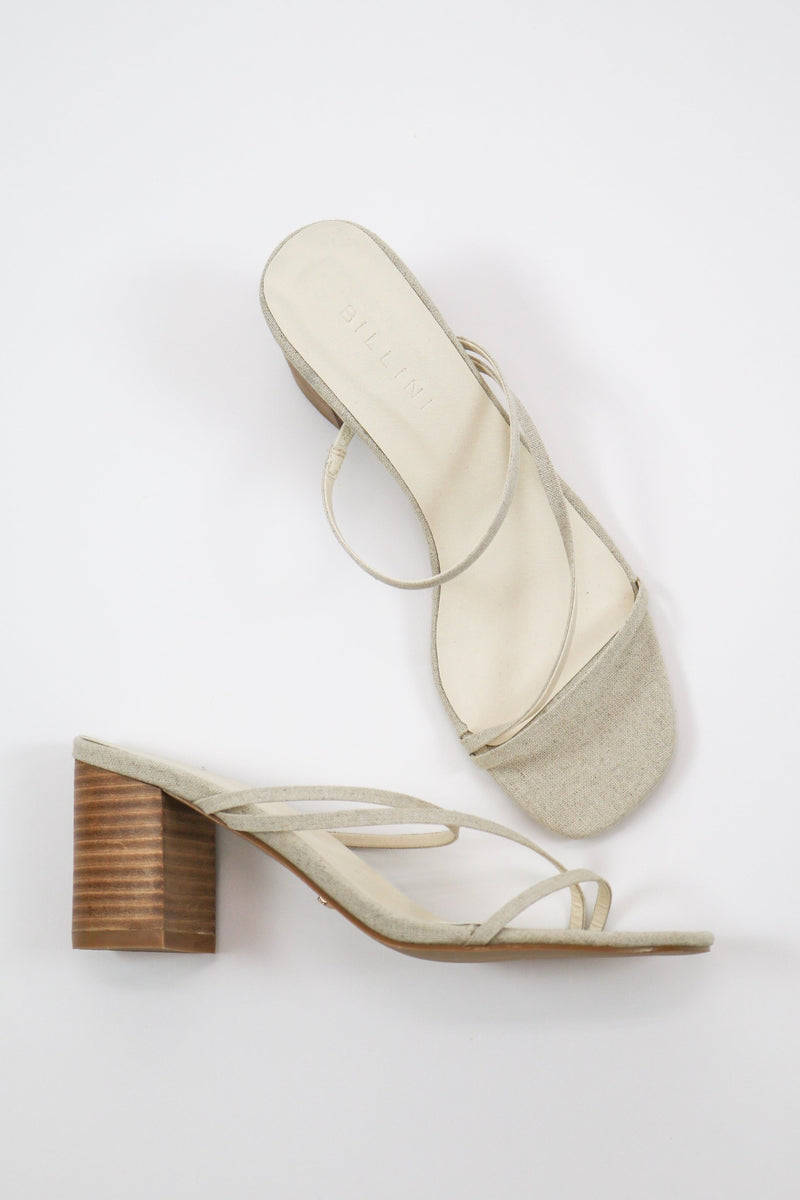 Yazmin Heel | Sand Linen | Billini