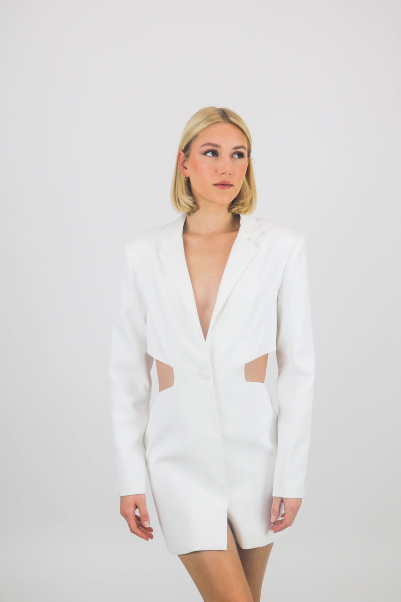 NEW - Boni Blazer Dress | White