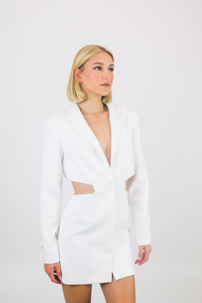 NEW - Boni Blazer Dress | White