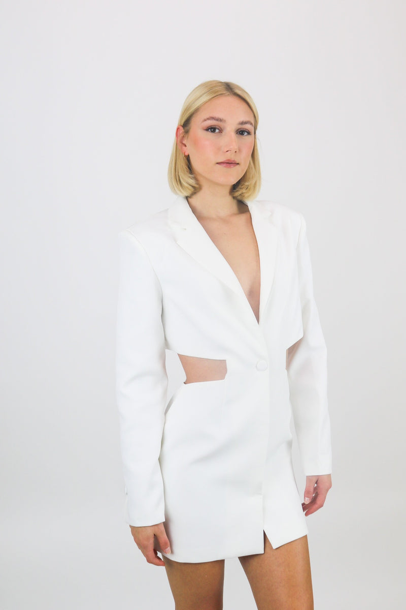 NEW - Boni Blazer Dress | White