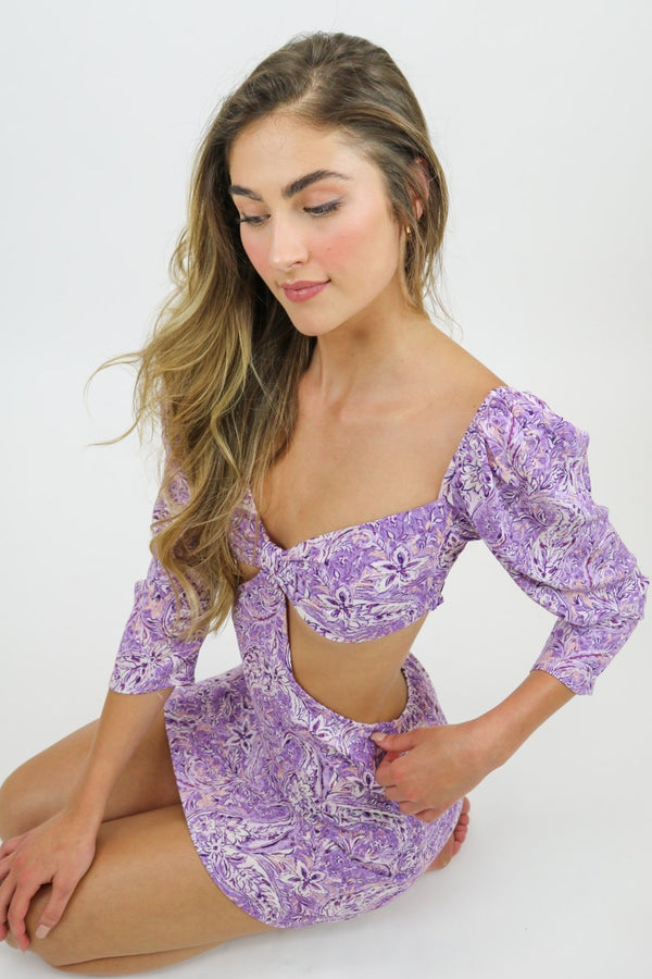 Kiss Me Cutout Dress | Provence Violet