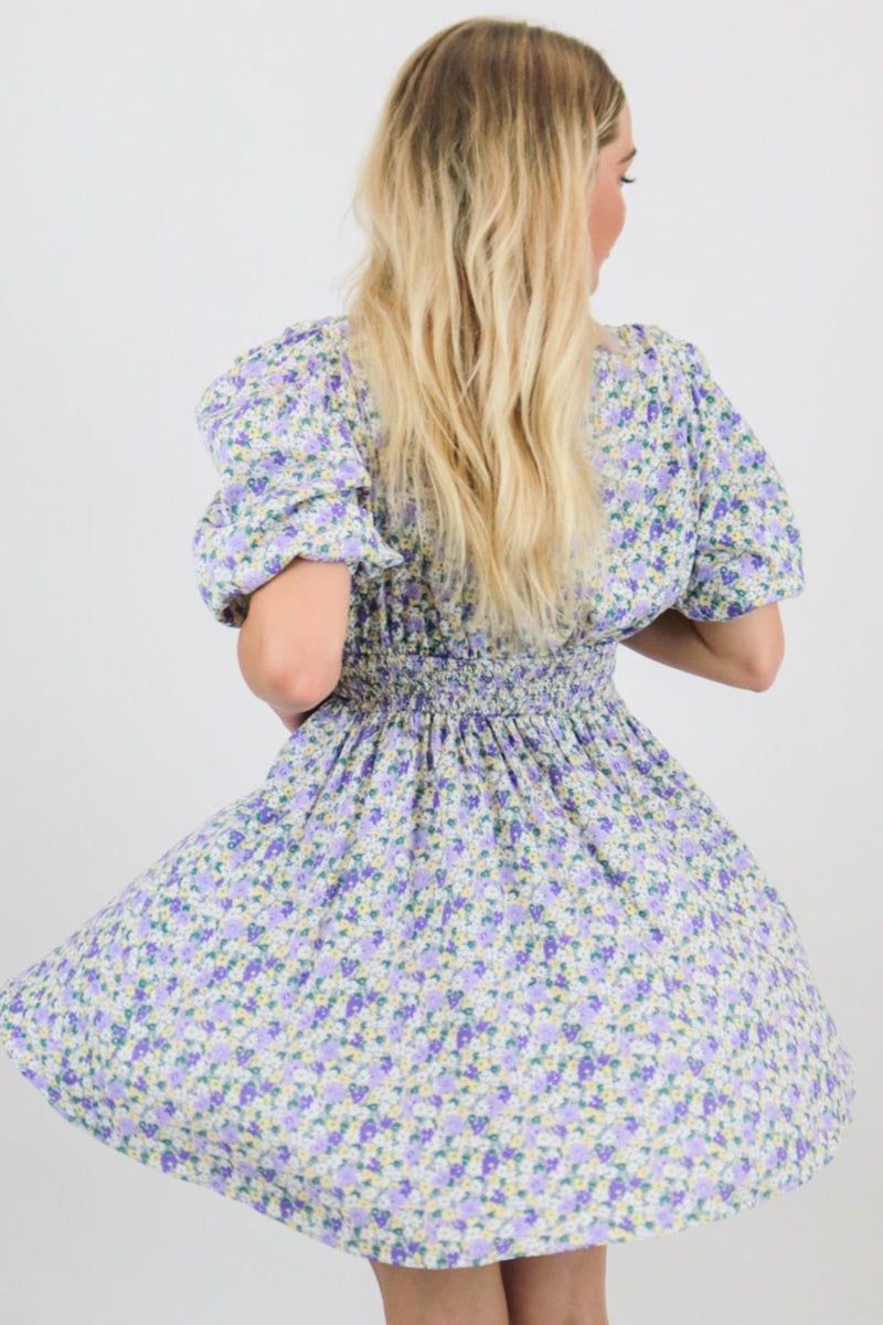 Bloom Floral Dress | Lavender Cambo