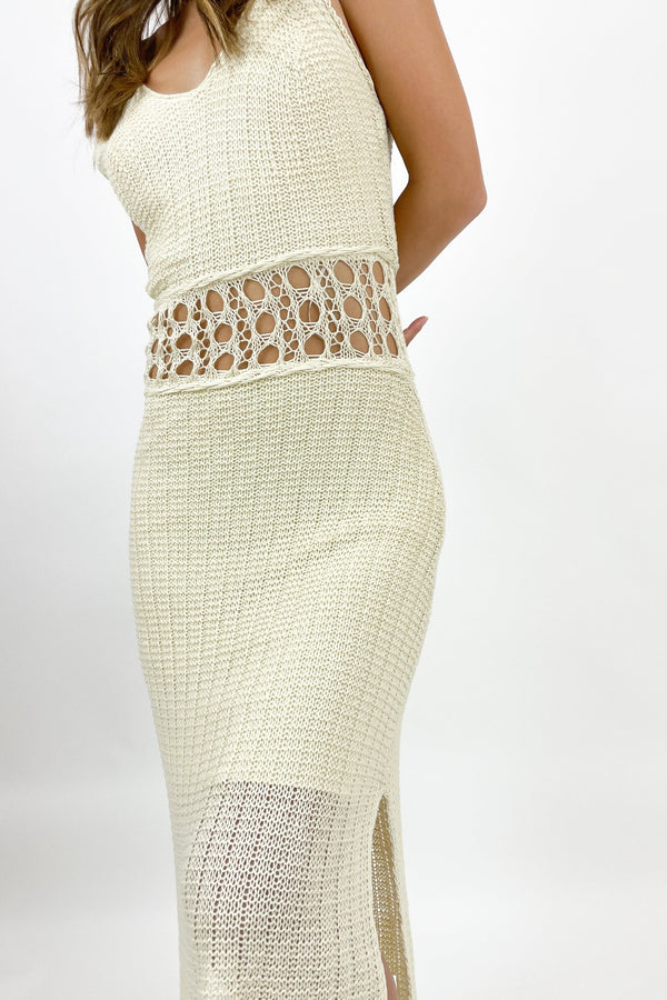 Olivia Crochet Dress | Natural