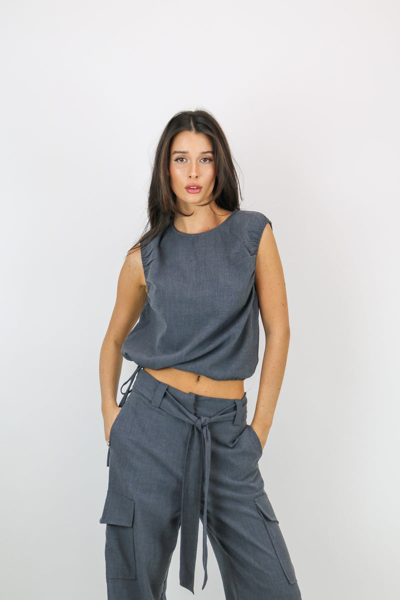 Kay Top | Charcoal Grey