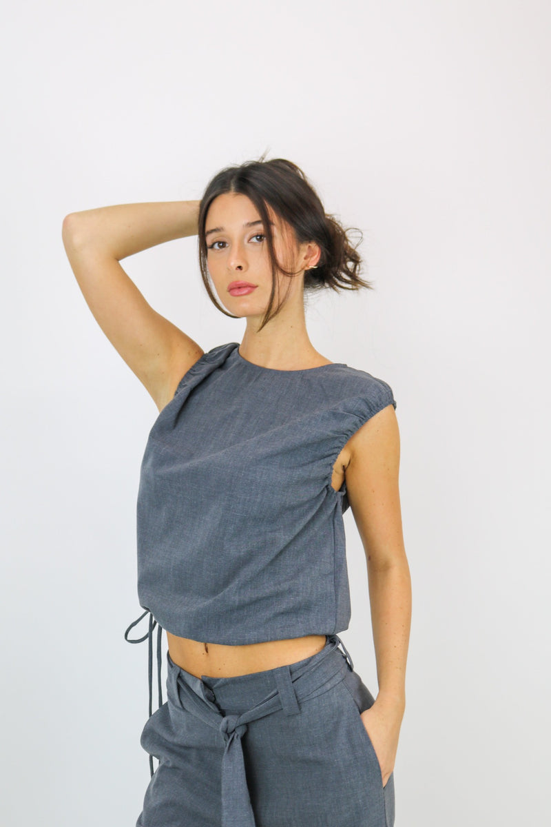 Kay Top | Charcoal Grey