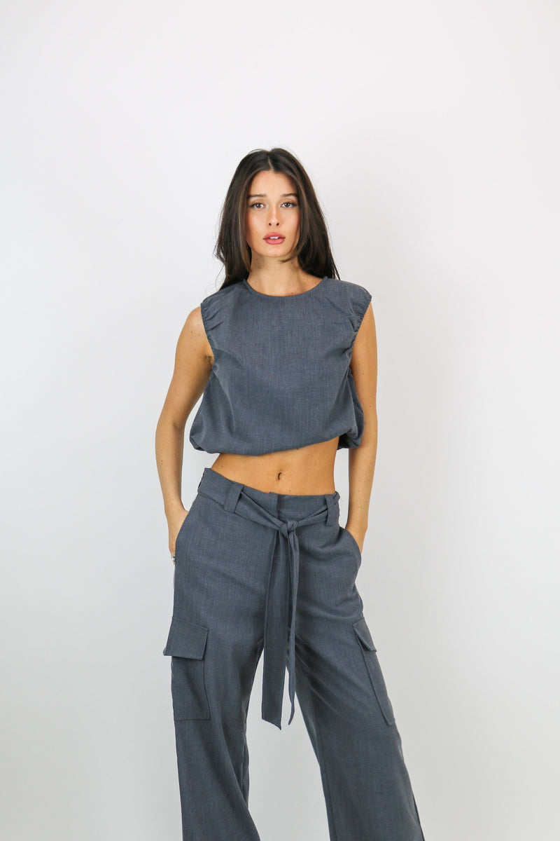 Kay Top | Charcoal Grey