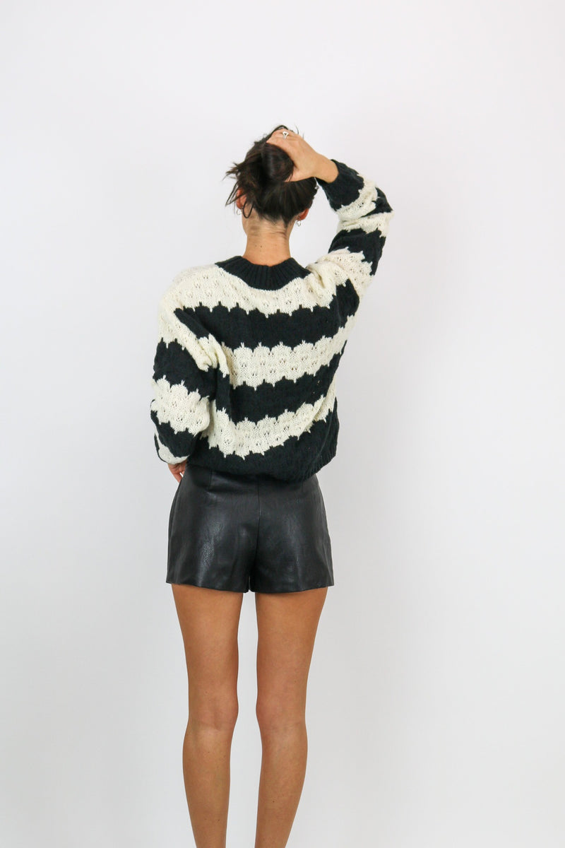 Beckett Sweater | Black|Ivory