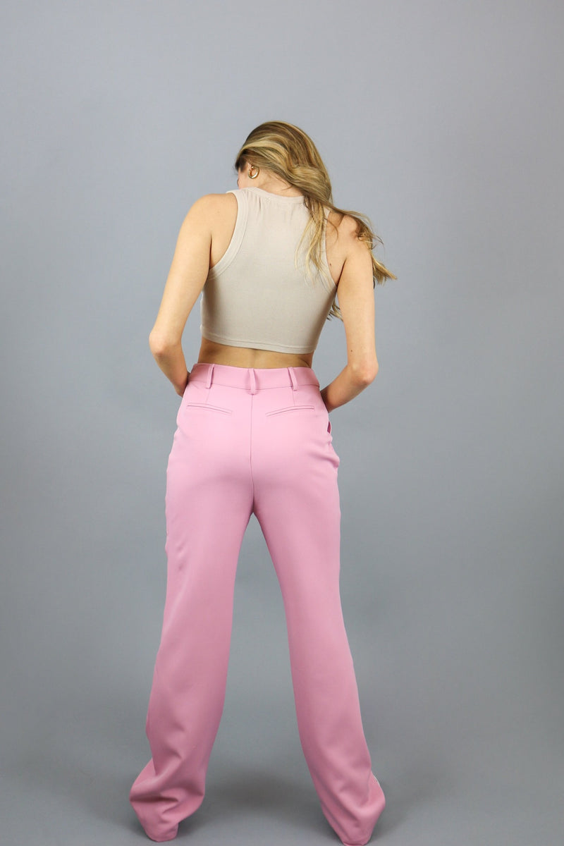 Saylor Wide Leg Woven Pants | Pink