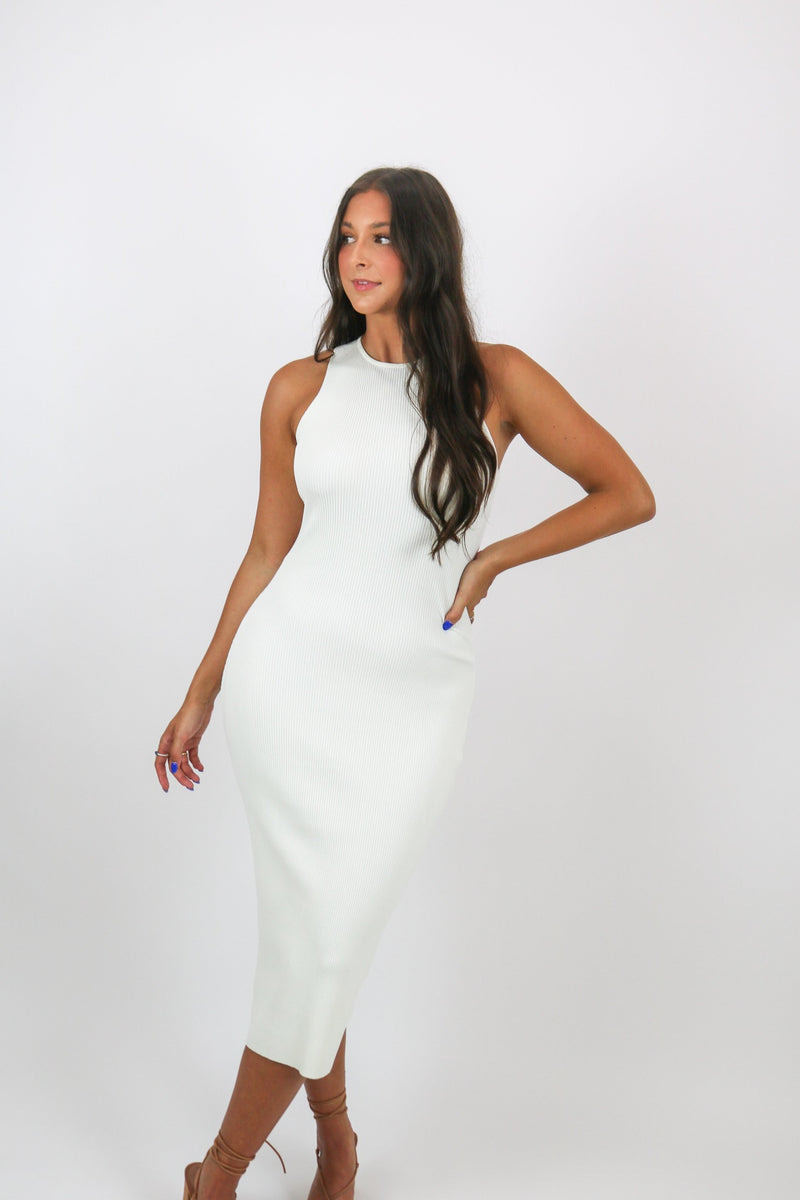 Theo Sweater Midi Dress | Ivory