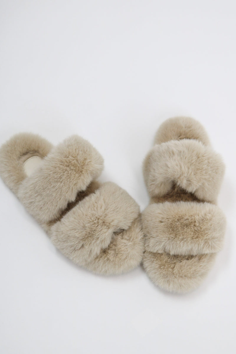 Wella Slipper | Latte Fur | Billini