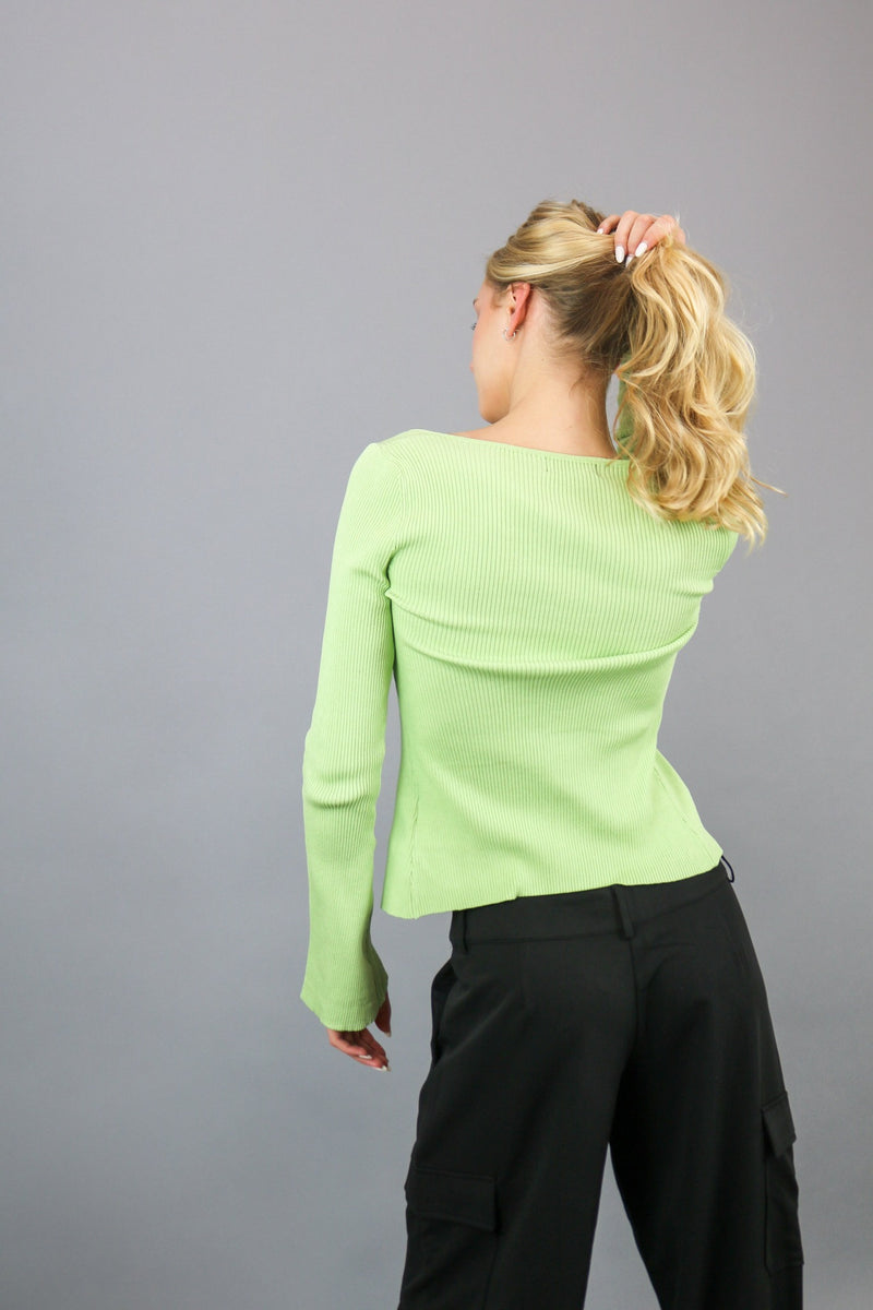 Sujata Cardigan | Pastel Lime | Motel