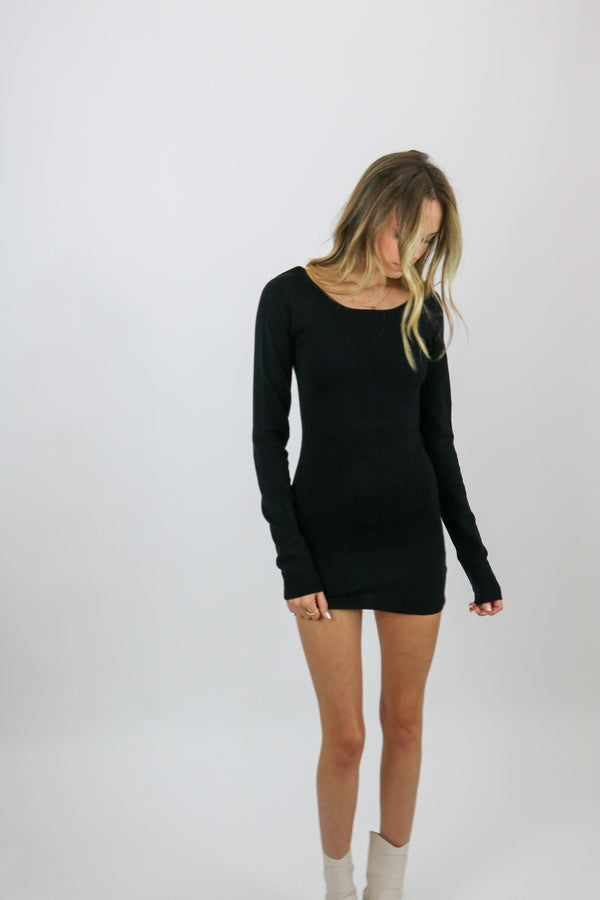 Milo Knit Dress | Black