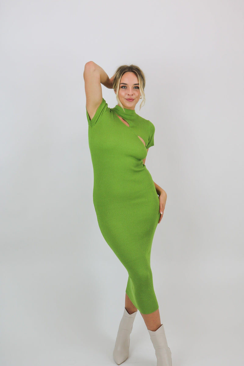 Addison Dress | Golden Lime | Motel