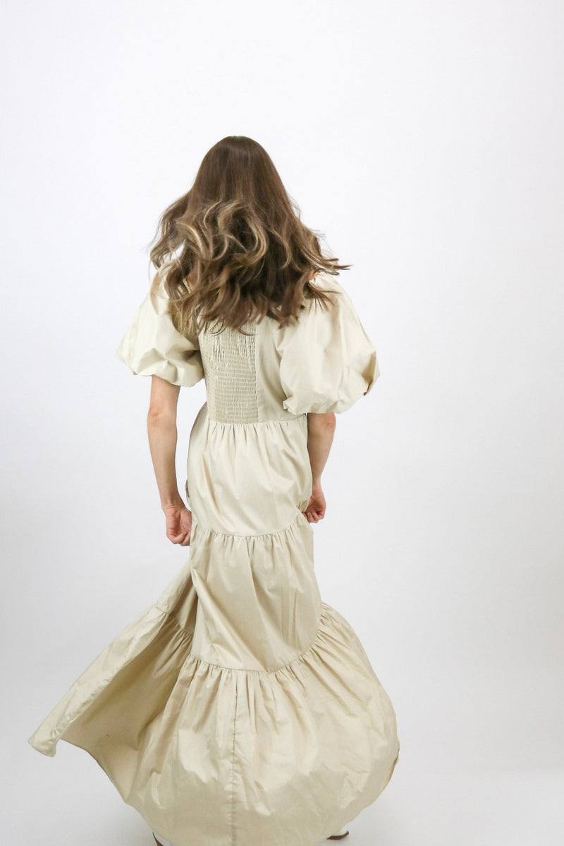 Fairytale Corset Maxi Dress | Beige