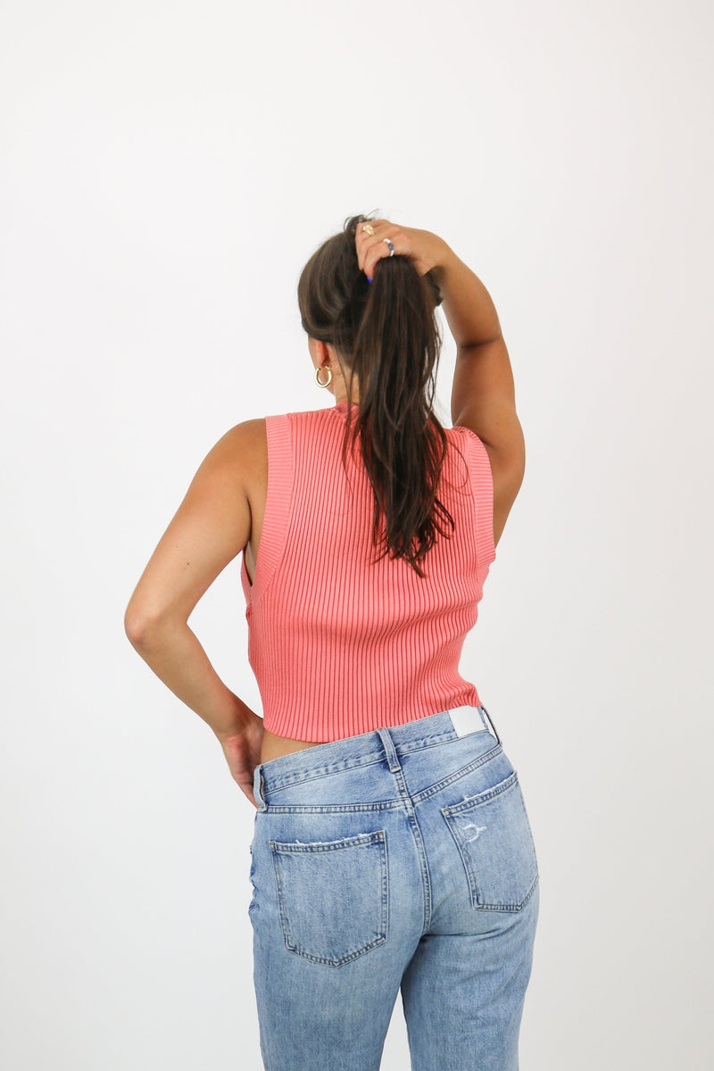 Sweater Yarn Vest | Coral | WeWoreWhat