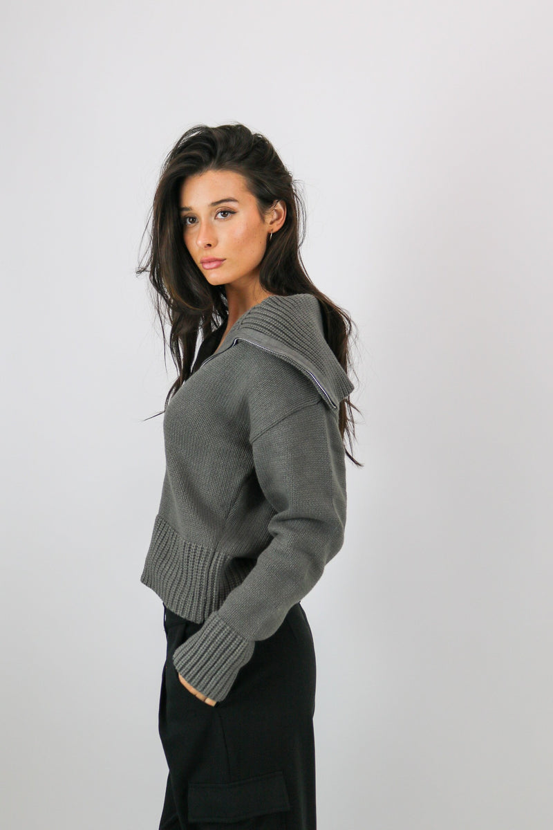 The Edie Sweater | Charcoal