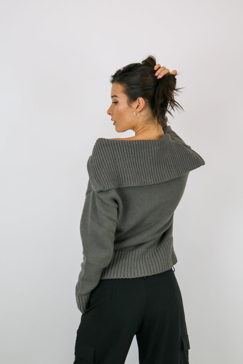 The Edie Sweater | Charcoal