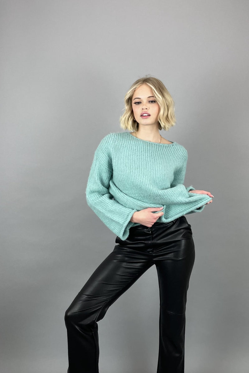 Amelia Knitted Sweater | Turquoise